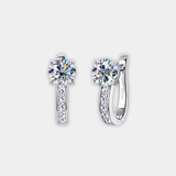 Moissanite - Huggie Earrings
