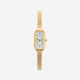 Theresa – Gold Rectangular Dial Watch