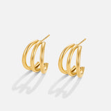 Helene - Mini Textured Gold Rings