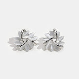 Flora - Flower Silver Earrings